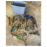 Tote- full of assorted, snips, pliers, and tools