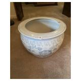 Beautiful blue and white floral pot