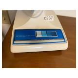Vintage blue Lasko table fan
