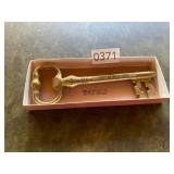 Solid brass key to the city