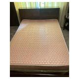 Queen headboard, footboard, boxspring, mattress