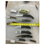 11- assorted lock blade knives