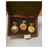 3- pocket watches- wildlife theme