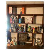 Nut bolt bin, cleaners - shelf contents