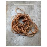 Large Orange extension cord with 3 plug end