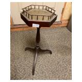 Wood pedestal ash tray