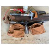 Hand saws, trimmers, hammers, tool bag all