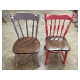 2- wooden chairs