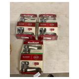 3- Kwikset hall and closet door knob sets