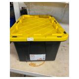 HDX 17 gallon yellow / black tote