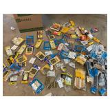 New- hinges, paintbrushes, hardware lot