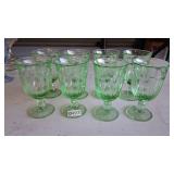 8 Noritake Provincial Spring Green Goblets
