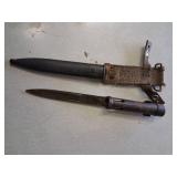 mil surp FAL bayonette and scabbard