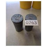 2 small Soviet era lead pigs - marked CCCP