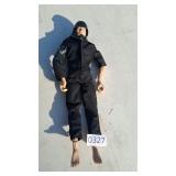 90s 12' GI Joe figure in black outfit