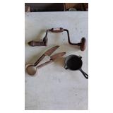 cast iorn sheep sheers, hand drill, mini pan