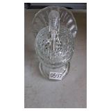 Glass Turkey on Nest Candy Bowl Dish