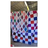 2 unfinished Handmade quilts