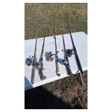 Collection of rods and reels - brands in pictures