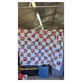 Handmade tiny squares multi colored quilt