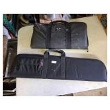 one medium one small soft black gun bags