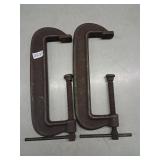 2 large C-clamps