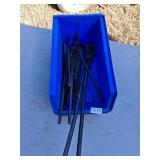 Blacksmith Tongs Lot with Blue Bin