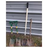 4 shovels