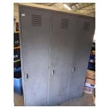Wall locker - 3 locker cabinet