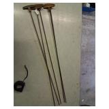 4 very long barrel cleaning rods