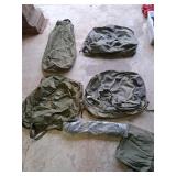 6 various mil surplus bags, one is NOS