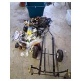 tote full of vehicle lights wires & misc catchall