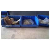 3 stackable bins and contents