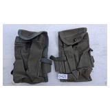 2 olive surplus ammo mag pouches