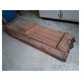 long wooden ammo crate