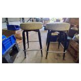 pair of Swivel short stools