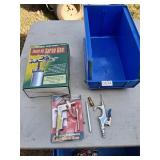 Spray tools and Blue Bin