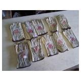 10 pairs Union Pacific leather gloves
