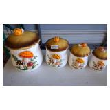 Merry Mushroom Canister 4 piece Set