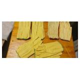 Lot of 6 Leather Work/Gardening Golves