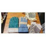 Lot of 6 Pair of Various Work Gloves