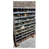 Metal Storage Organizer Cabinet with Contents