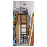 Vintage 16ft Wood Extention Ladder