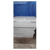 Lot of 3 Plastic 4-Shelf Storage/Garage Shelves.