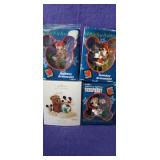 Lot of 4 Minnie/Micky Mouse Christmas Ornaments