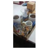 Lot of 7 Various Glasses & Steins