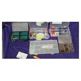 Lot of 5 Fishing Gear Organizer Boxes wi Various
