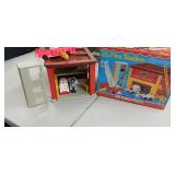 Vintage Fisher Price Fire Station.  Missing Some