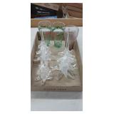 Lot of 6pcs 3- Marcolin Art Crystal pine Trees &