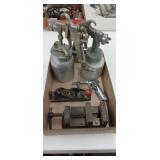 Lot of 2 Spray Guns, Planer, Small Vise, Milton